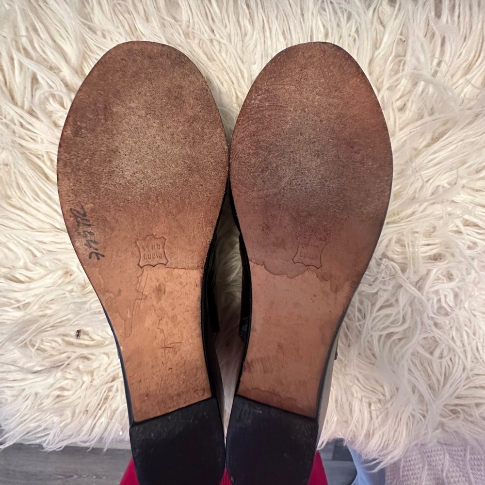 EUC Re-Mix Vintage Spectator Tuxedo Black-and-White Peep-Toe '40s Wedge … - Picture 8 of 8